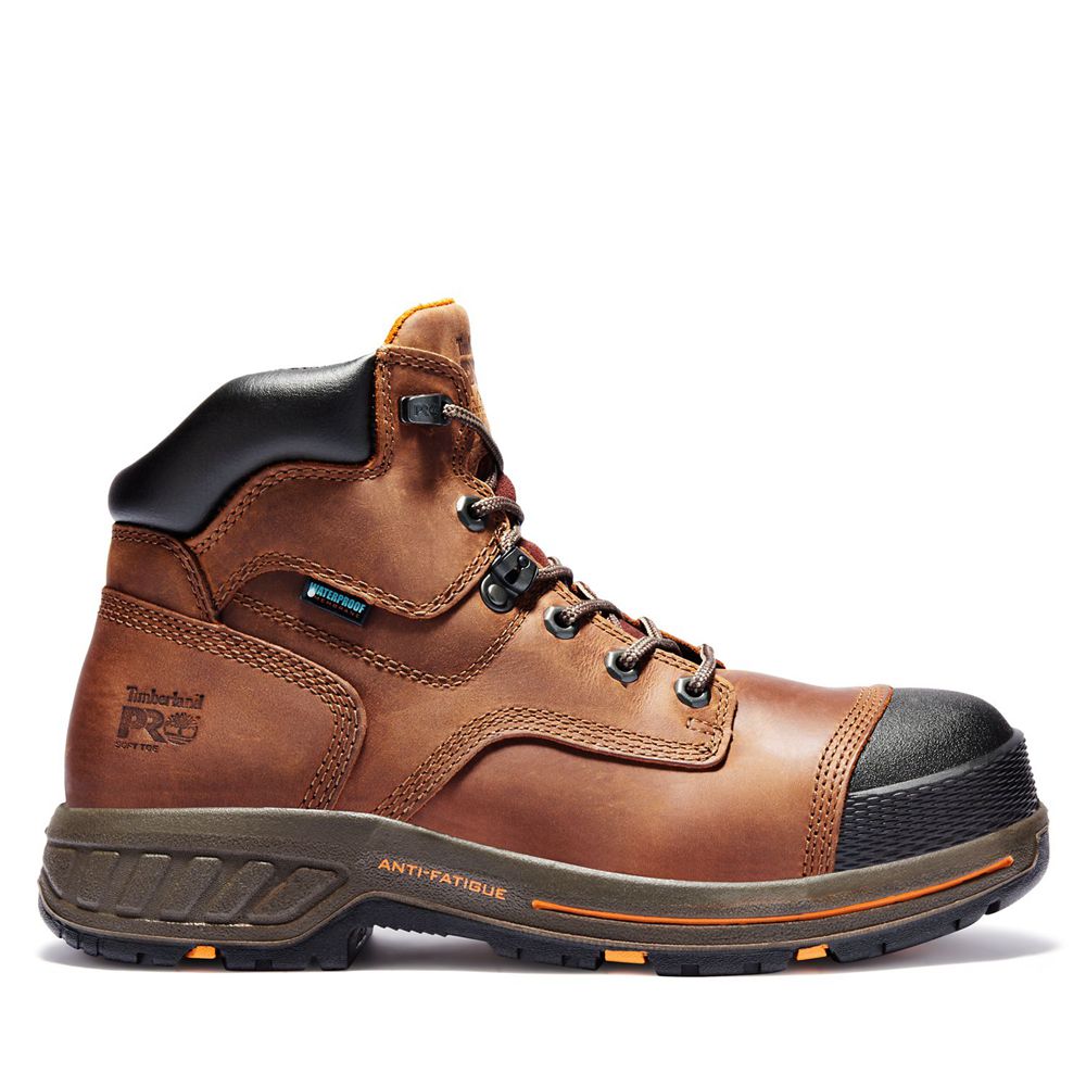 Bocanci De Muncă Timberland Barbati Maro/Negrii - Pro® Helix Hd 6\" Soft Toe - Romania - LOKEBI514